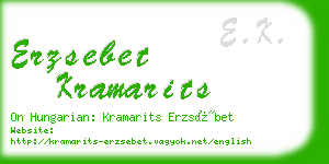 erzsebet kramarits business card